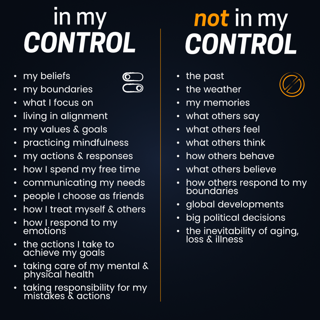 control; control your life, take control of your life