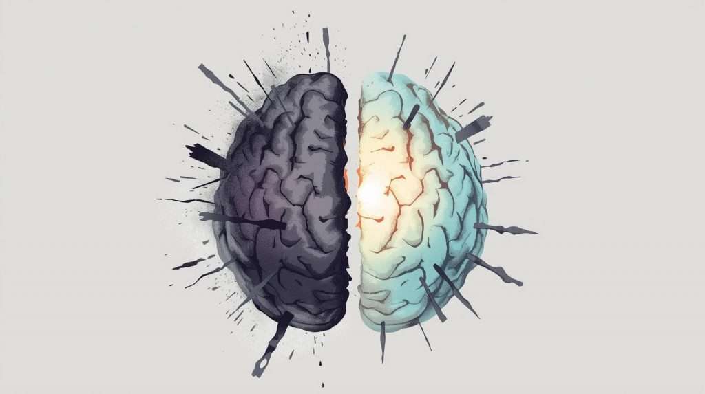 Stressed brain, calm brain