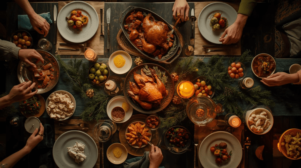Table from above holiday food nutrition